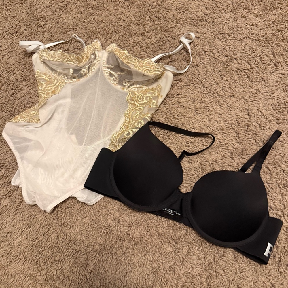 Paris Hilton Black Bra